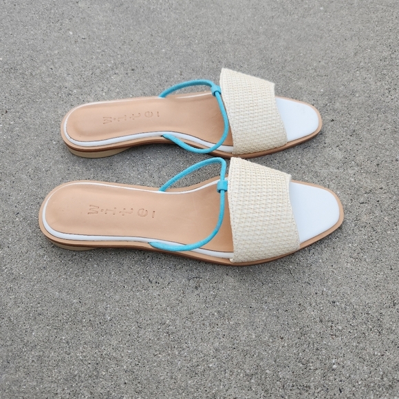 WITE 3 Colored Pop Slider Raffia Sandals - Picture 6 of 11